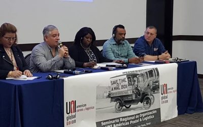 FOECYT participó del Seminario Regional UNI Américas Postal & Logística sobre privatización y sindicalización.